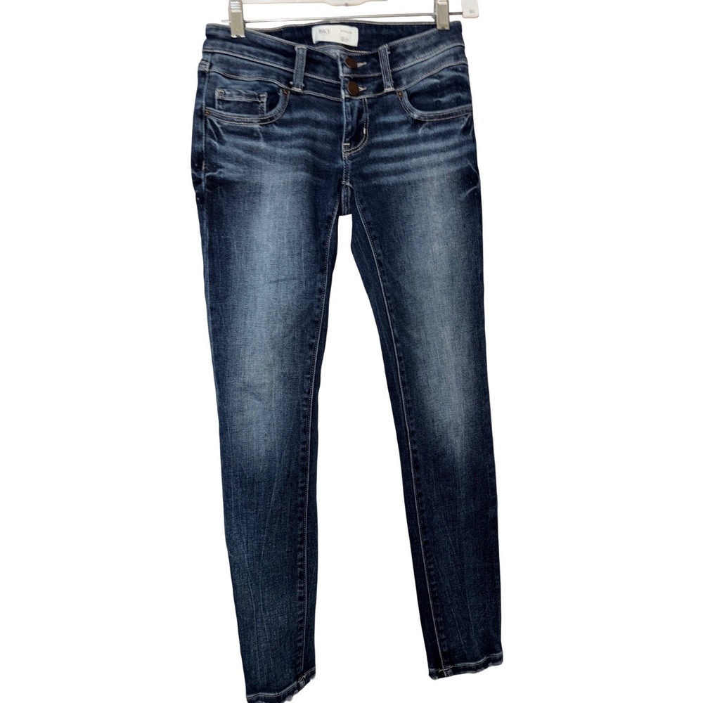BKE Stella Low‎ Rise Skinny Jeans Slim Fit 26x29 Distressed Hem 2016 Y2K 90s